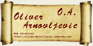 Oliver Arnovljević vizit kartica